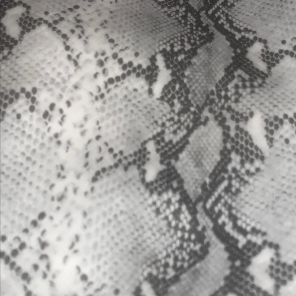 Snake print leather pants